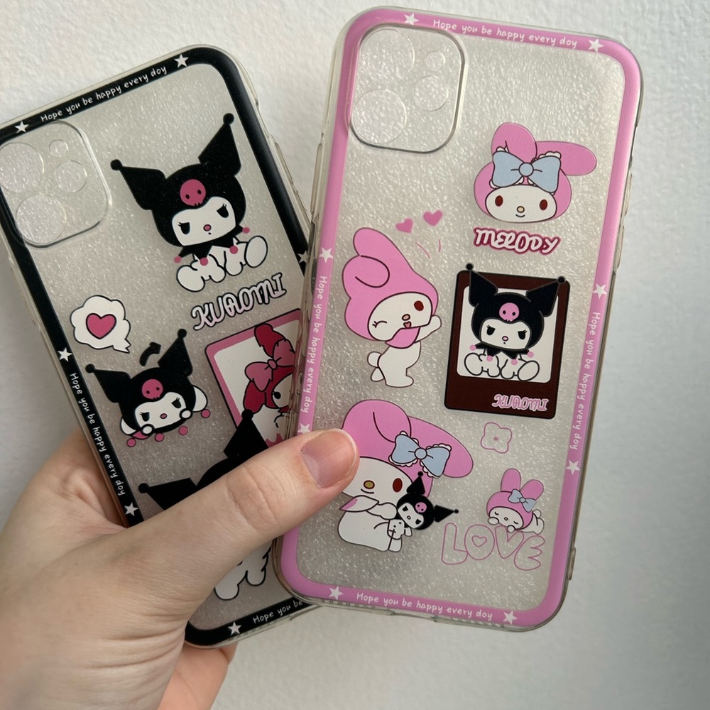 2 pack iPhone 11 My Melody and Kuromi phone cases